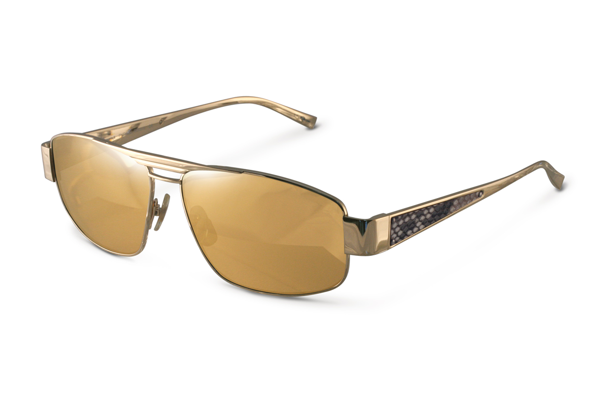 Sama Eyewear | Python w/Genuine Precious Metal Lenses | Sunglasses